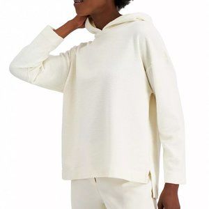 Alfani Modern Lounge Antique White Pullover Sweatshirt w/Hoodie Size Large NWT